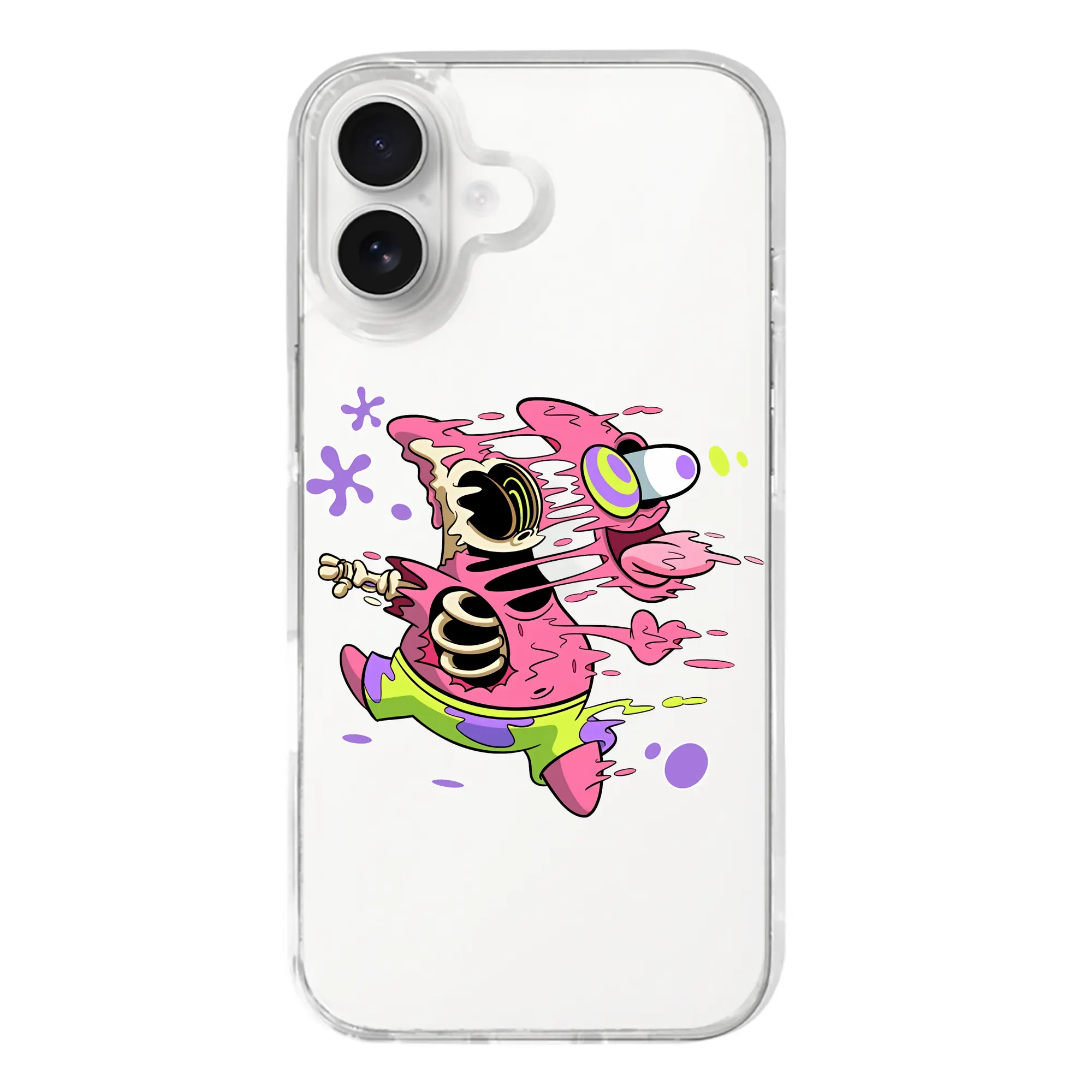 スポンジボブ グッズ パトリック・スター - iPhone 17シリーズ 透明スマホケース – 薄型・耐衝撃・精密フィット保護カバー